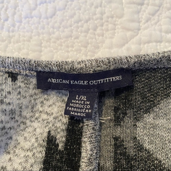 American Eagle Aztec Open Front Vest Fringe Cardigan - L/XL - Picture 4 of 10